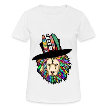 Tête de Lion Lion Lion - T-shirt respirant Femme - blanc - Devant - AI Model Female 172 dark (172cm)