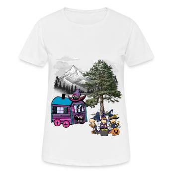 Hexe Hexen Halloween Bauwagen - Frauen T-Shirt atmungsaktiv - Weiß - Vorne - AI Model Female 172 dark (172cm)