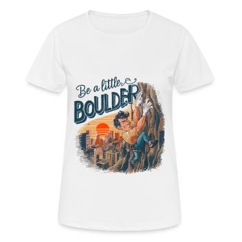 Bouldern Felsklettern Klettersport - Frauen T-Shirt atmungsaktiv - Weiß - Vorne - AI Model Female 172 dark (172cm)