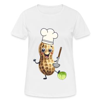 Erdnuss Koch Köchin Köche Kohl Gemüse - Frauen T-Shirt atmungsaktiv - Weiß - Vorne - AI Model Female 172 dark (172cm)