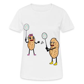 Erdnuss Tennis Tennisspieler Erdnüsse Nuss Nüsse - Frauen T-Shirt atmungsaktiv - Weiß - Vorne - AI Model Female 172 dark (172cm)