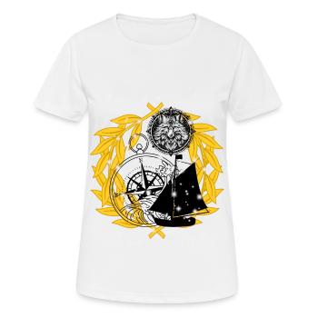 Kompass maritim Schiff Schiffe Seefahrt Käpten - Frauen T-Shirt atmungsaktiv - Weiß - Vorne - AI Model Female 172 dark (172cm)