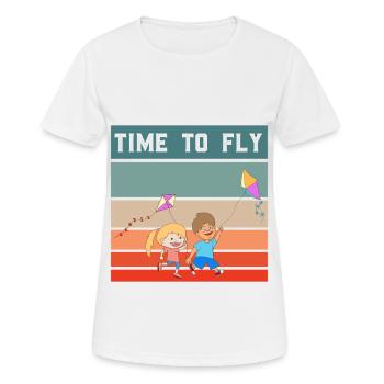 Drachensteigen | Hobby Flugdrachen Sport Geschenke - Frauen T-Shirt atmungsaktiv - Weiß - Vorne - AI Model Female 172 dark (172cm)