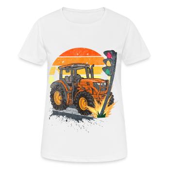 Le feu de circulation doit disparaître ! Tracteur bélier feu de signalisation - T-shirt respirant Femme - blanc - Devant - AI Model Female 172 dark (172cm)
