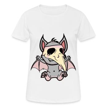 Halloween Mittelalter Pest Fledermaus Fledermäuse - Frauen T-Shirt atmungsaktiv - Weiß - Vorne - AI Model Female 172 dark (172cm)