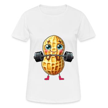 Peanut Weight Exercise Gym Dumbbells Dumbbell Training - Women's Breathable T-Shirt - white - Front - AI Model Female 172 dark (172cm)