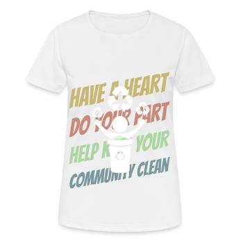 Littering, pollution, environmental awareness - Women's Breathable T-Shirt - white - Front - AI Model Female 172 dark (172cm)