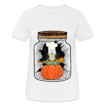 Grenouille Grenouilles Cuisinier Cuisiniers Cuisinier - T-shirt respirant Femme - blanc - Devant - AI Model Female 172 dark (172cm)