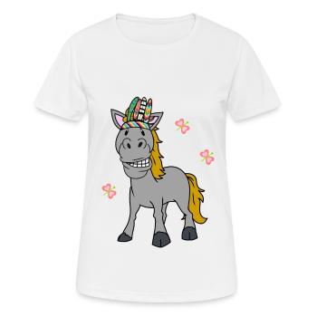 Chaman Cheval Poney Chaman Printemps - T-shirt respirant Femme - blanc - Devant - AI Model Female 172 dark (172cm)