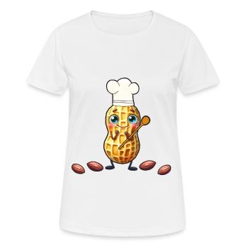 Erdnuss Nuss Küche Erdnüsse Nüsse Koch - Frauen T-Shirt atmungsaktiv - Weiß - Vorne - AI Model Female 172 dark (172cm)