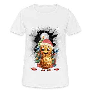 Peanut Peanuts Santa Xmas Christmas - Women's Breathable T-Shirt - white - Front - AI Model Female 172 dark (172cm)