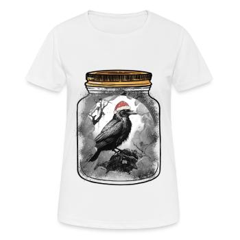 mystique Noël conte de fées personnage corbeau - T-shirt respirant Femme - blanc - Devant - AI Model Female 172 dark (172cm)