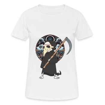 Halloween, Faucheuse, Mort, Moyen Âge - T-shirt respirant Femme - blanc - Devant - AI Model Female 172 dark (172cm)