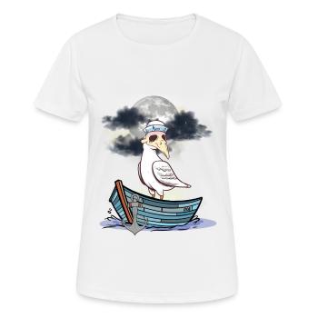 Möwe Möwen Naturschutz Umweltverschmutzung - Frauen T-Shirt atmungsaktiv - Weiß - Vorne - AI Model Female 172 dark (172cm)