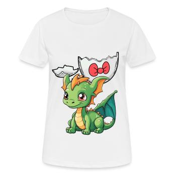 Dragon Bébé Oeuf Coquille Naissance Éclosion Oeuf Enfants - T-shirt respirant Femme - blanc - Devant - AI Model Female 172 dark (172cm)