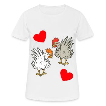 Poulet, poulets, volaille - T-shirt respirant Femme - blanc - Devant - AI Model Female 172 dark (172cm)