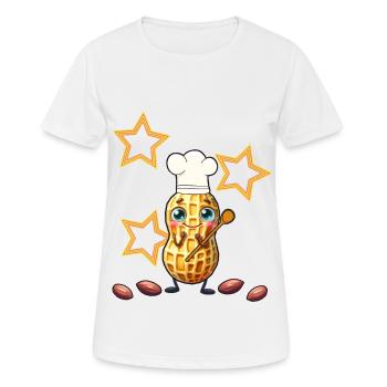 Erdnuss Weihnachten backen Bäcker Nuss Nüsse - Frauen T-Shirt atmungsaktiv - Weiß - Vorne - AI Model Female 172 dark (172cm)