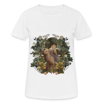 Conte de fées Forêt Enfants Enfant Conte de fées Personnage Princesse - T-shirt respirant Femme - blanc - Devant - AI Model Female 172 dark (172cm)