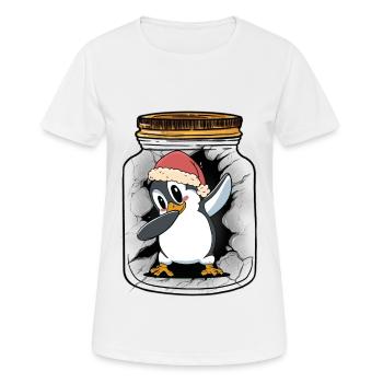 Pinguin Kinder Kind Pinguine - Frauen T-Shirt atmungsaktiv - Weiß - Vorne - AI Model Female 172 dark (172cm)