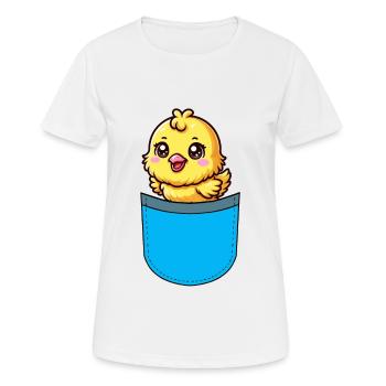 Poulet de Pâques Chicks - T-shirt respirant Femme - blanc - Devant - AI Model Female 172 dark (172cm)