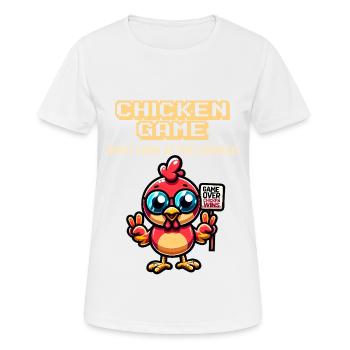 The Chicken Game Funny Farm - Frauen T-Shirt atmungsaktiv - Weiß - Vorne - AI Model Female 172 dark (172cm)