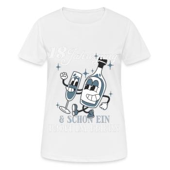 18 Jahre Jung & Schon Ein Profi Im Feiern - Frauen T-Shirt atmungsaktiv - Weiß - Vorne - AI Model Female 172 dark (172cm)