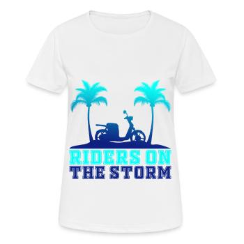 Roller Motorroller - Riders storm - Frauen T-Shirt atmungsaktiv - Weiß - Vorne - AI Model Female 172 dark (172cm)