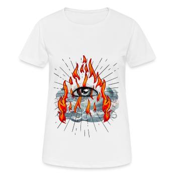 Illuminati Eye God Messiah Jesus - Women's Breathable T-Shirt - white - Front - AI Model Female 172 dark (172cm)