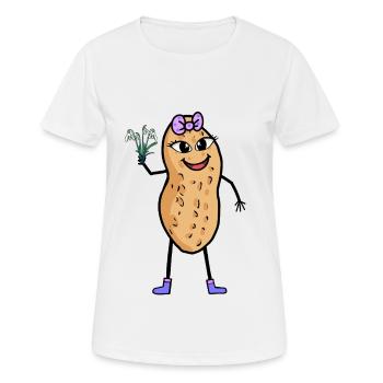 Jardin de printemps Cacahuète Perce-neige Nature - T-shirt respirant Femme - blanc - Devant - AI Model Female 172 dark (172cm)