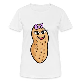 Cacahuète Cacahuètes Noix Enfant Enfants Drôle - T-shirt respirant Femme - blanc - Devant - AI Model Female 172 dark (172cm)