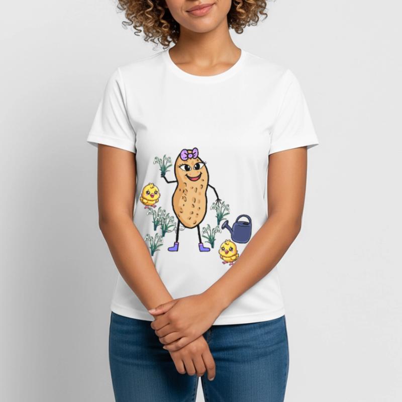 Peanut Spring Easter Chick Snowdrop Women's Breathable T-Shirt