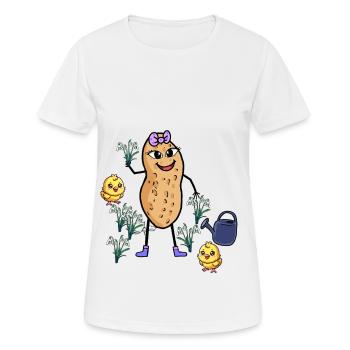Jardin de perce-neige printanier de cacahuète - T-shirt respirant Femme - blanc - Devant - AI Model Female 172 dark (172cm)