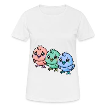 Baby Kind Kinder Küken Ostern Kleinkinder Huhn - Frauen T-Shirt atmungsaktiv - Weiß - Vorne - AI Model Female 172 dark (172cm)
