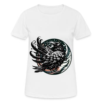 Corbeau d’Halloween Corbeau Corbeau Corbeau - T-shirt respirant Femme - blanc - Devant - AI Model Female 172 dark (172cm)