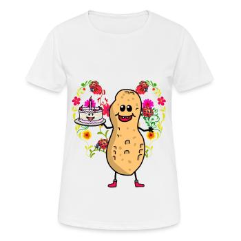 Anniversaire de cacahuètes Cacahuètes - T-shirt respirant Femme - blanc - Devant - AI Model Female 172 dark (172cm)