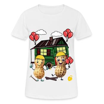 Peanuts Constructeur de maison Constructeur Remorque de construction Maison propre Maison - T-shirt respirant Femme - blanc - Devant - AI Model Female 172 dark (172cm)