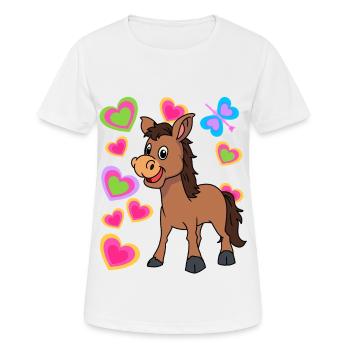 Esel Kinder Kind - Frauen T-Shirt atmungsaktiv - Weiß - Vorne - AI Model Female 172 dark (172cm)