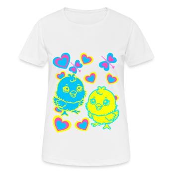 Küken Ostern Kind Kinder - Frauen T-Shirt atmungsaktiv - Weiß - Vorne - AI Model Female 172 dark (172cm)