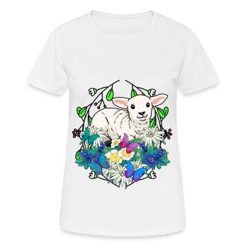 Agneau de Pâques Agneaux Enfants de Pâques Enfant Mouton - T-shirt respirant Femme - blanc - Devant - AI Model Female 172 dark (172cm)