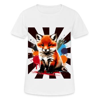 Fuchs Füchse Kinder Kind - Frauen T-Shirt atmungsaktiv - Weiß - Vorne - AI Model Female 172 dark (172cm)