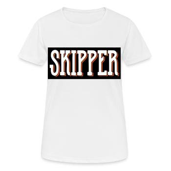 skipper voile bateau yacht - T-shirt respirant Femme - blanc - Devant - AI Model Female 172 dark (172cm)
