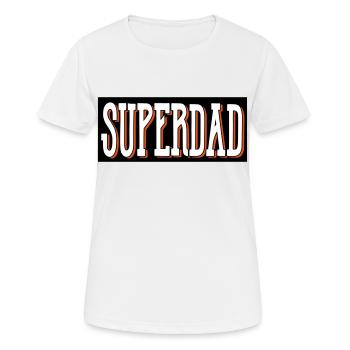 superdad papa meilleur - T-shirt respirant Femme - blanc - Devant - AI Model Female 172 dark (172cm)