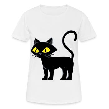 Chat Animal de compagnie - T-shirt respirant Femme - blanc - Devant - AI Model Female 172 dark (172cm)