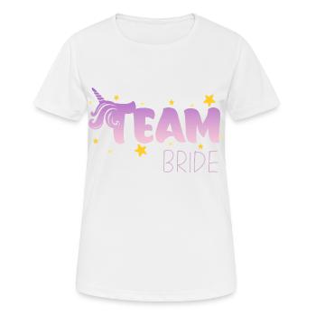 Einhorn Sterne - Team Bride - T-shirt respirant Femme - blanc - Devant - AI Model Female 172 dark (172cm)