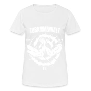 ZUSAMMENHALT 1974 FAM - Frauen T-Shirt atmungsaktiv - Weiß - Vorne - AI Model Female 172 dark (172cm)