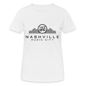 142 BPM Nashville Tennessee Musiker Music City - Frauen T-Shirt atmungsaktiv - Weiß - Vorne - AI Model Female 172 dark (172cm)
