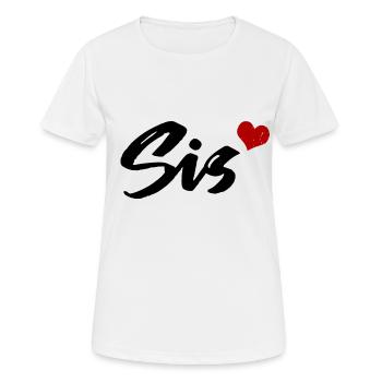 Soeur Coeur de Si Frères et sœurs Sœur - T-shirt respirant Femme - blanc - Devant - AI Model Female 172 dark (172cm)