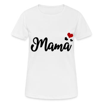 Cœurs de maman - T-shirt respirant Femme - blanc - Devant - AI Model Female 172 dark (172cm)