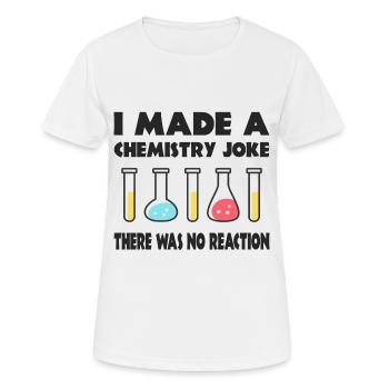 Blague de chimie, il n’y a pas eu de réaction - T-shirt respirant Femme - blanc - Devant - AI Model Female 172 dark (172cm)
