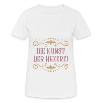 Die Kunst der Hexerei Gothic Design - Frauen T-Shirt atmungsaktiv - Weiß - Vorne - AI Model Female 172 dark (172cm)